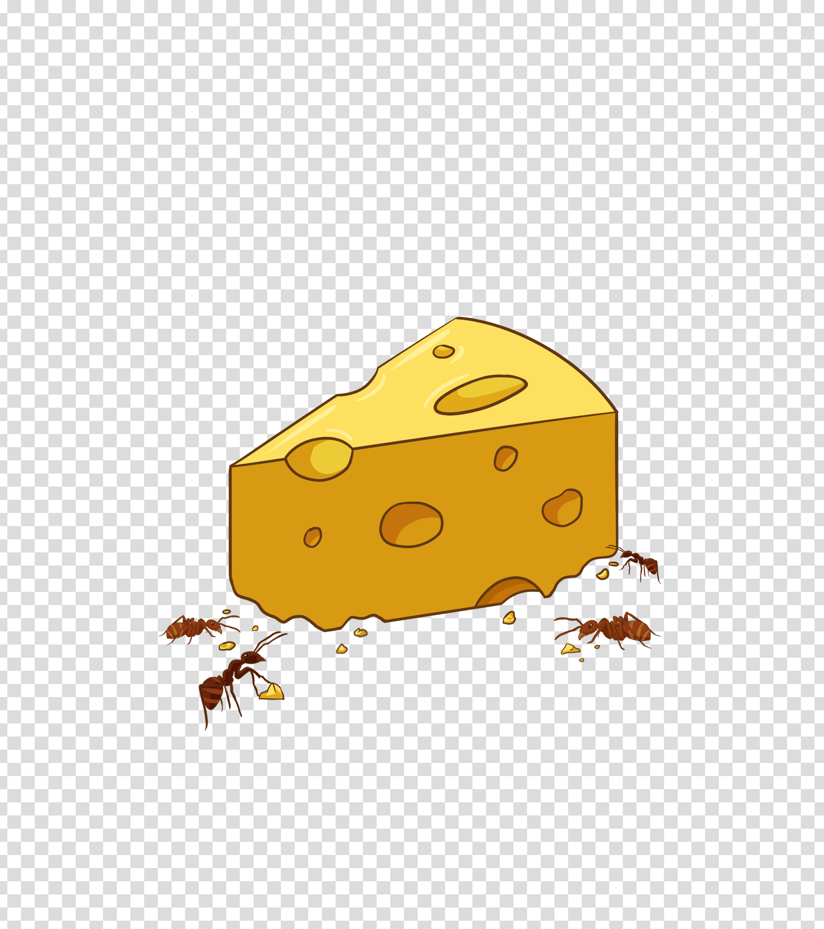 小蚂蚁搬奶酪图片